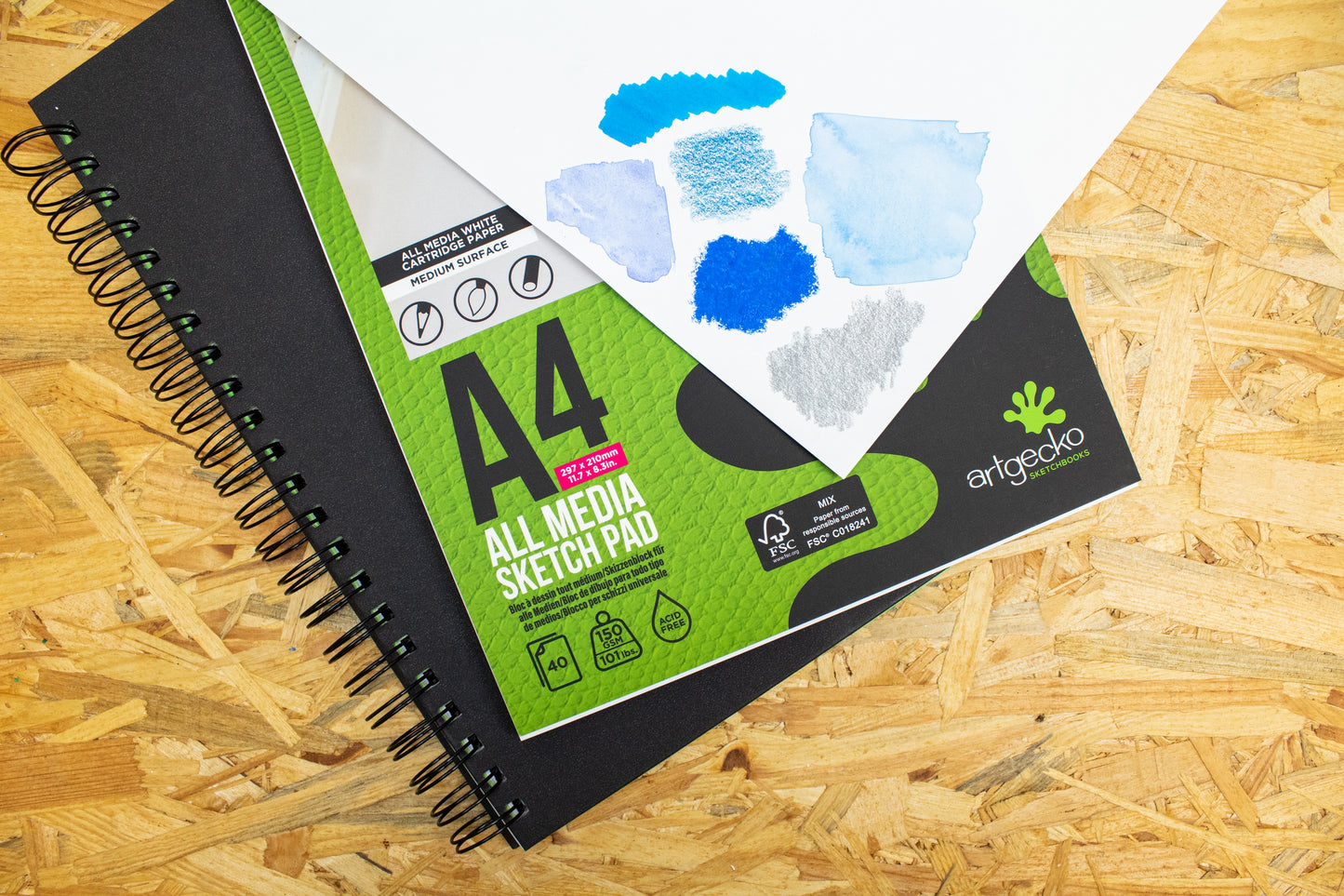 Artgecko A5 Freestyle Sketchbook - White Bleedproof Paper - 250gsm - 10  Sheets